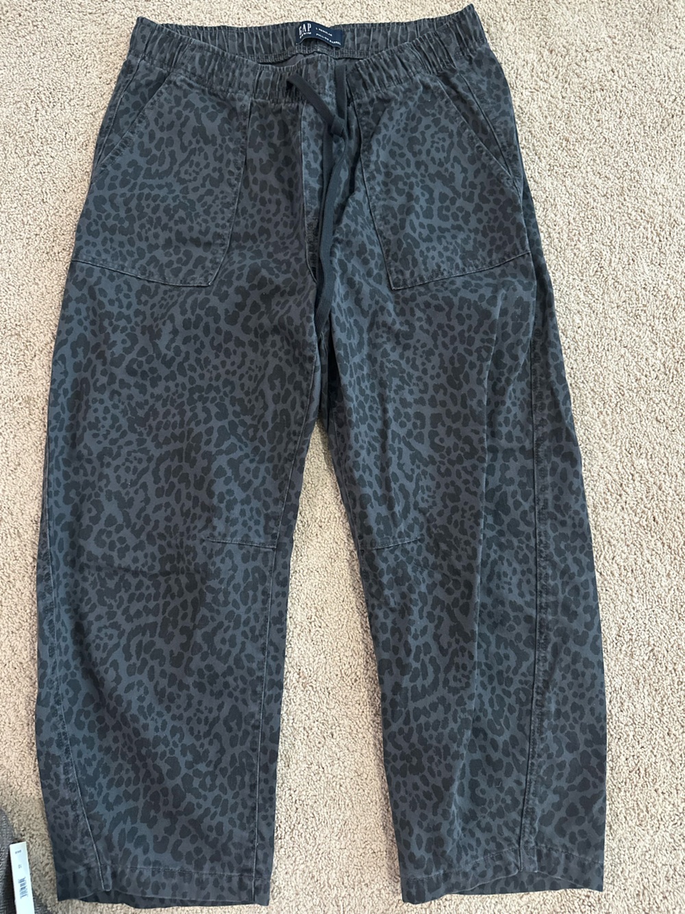 GAP Charcoal Pull-On Barrel Pants